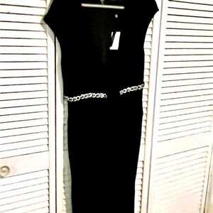 Magaschoni Black Dress with Silver new with tags